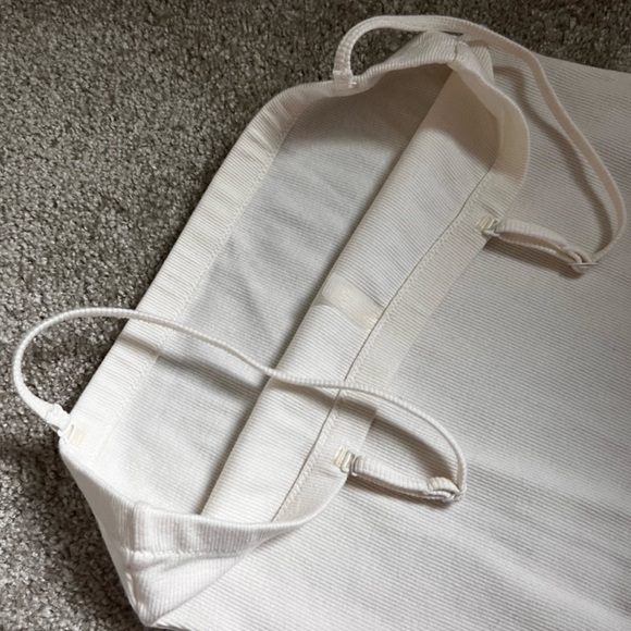 NWOT INAMORATA White Ribbed High Leg Bodysuit Adjustable Straps Medium - Picture 11 of 11